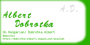 albert dobrotka business card
